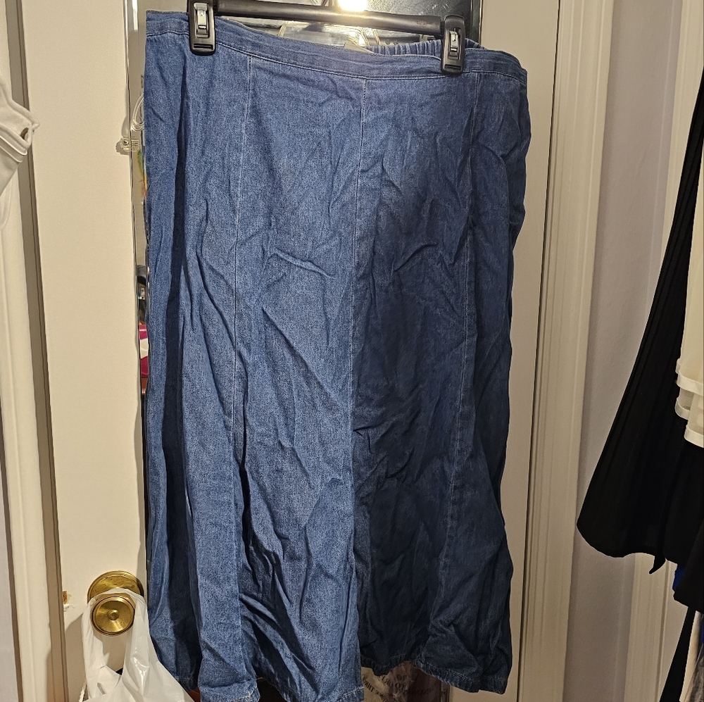 Long Jean Skirt